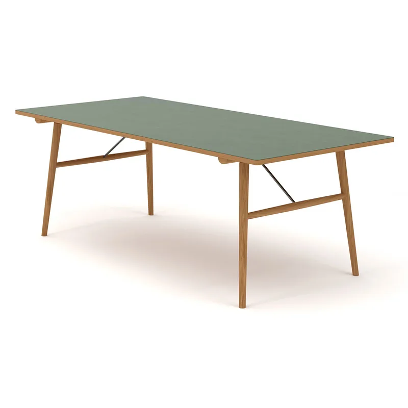 Hekla Tisch 208x95cm dunkelgrün geölte Eiche von Houe – Produktfoto