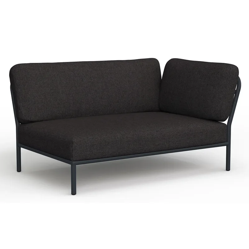 Level lounge sofa rußgrau sunbrella rechte ecke aluminium von Houe – Produktfoto