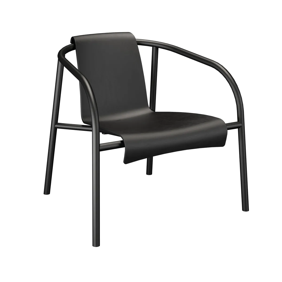 Lounge Sessel Nami - Schwarz - Recycelter Kunststoff - Designer Hans Thyge & Co van Houe – productfoto