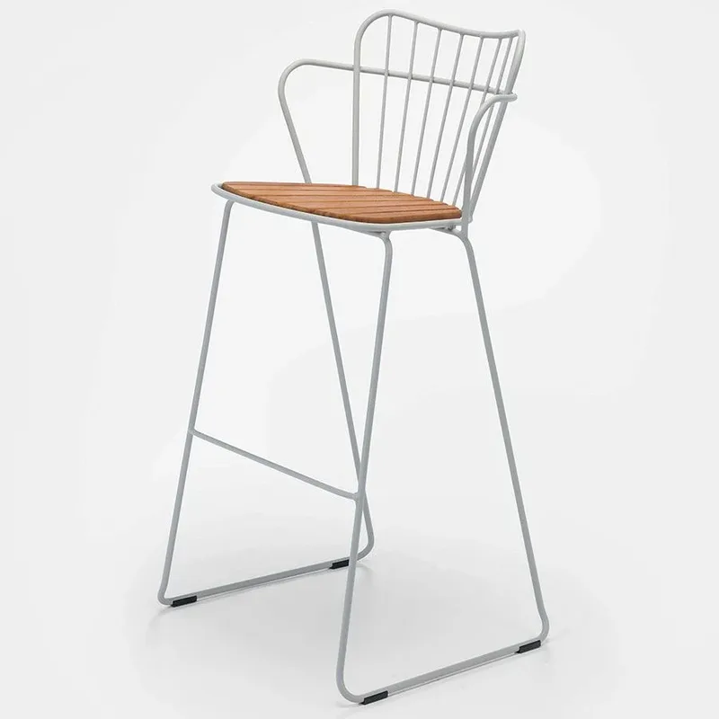 Paon Barhocker weiß/taupe Stahl von Houe – Produktfoto