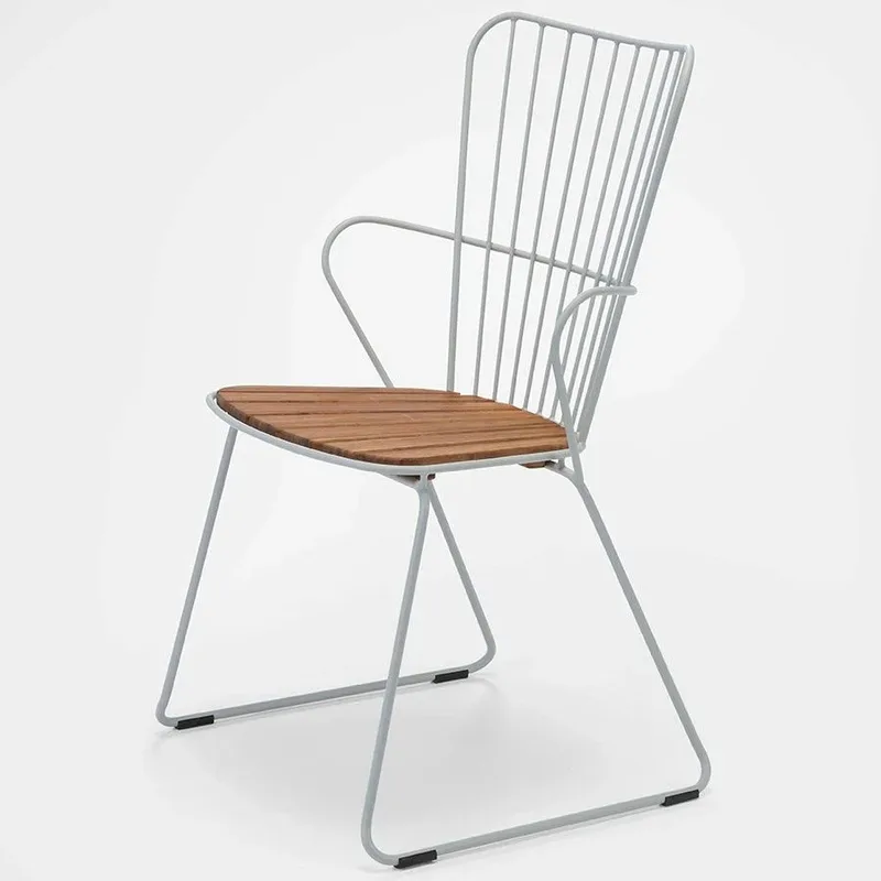 Paon Esszimmerstuhl weiß/taupe Stahl von Houe – Produktfoto