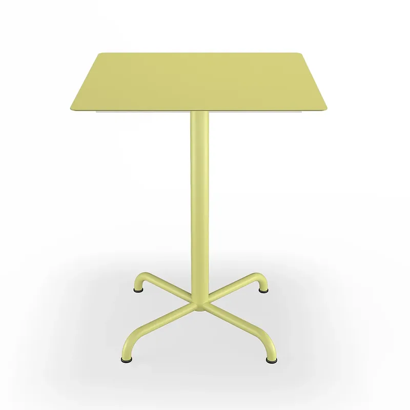 Pico Café table, 60x60 cm, 4 star base Mono Lemon zest by Houe – product photo