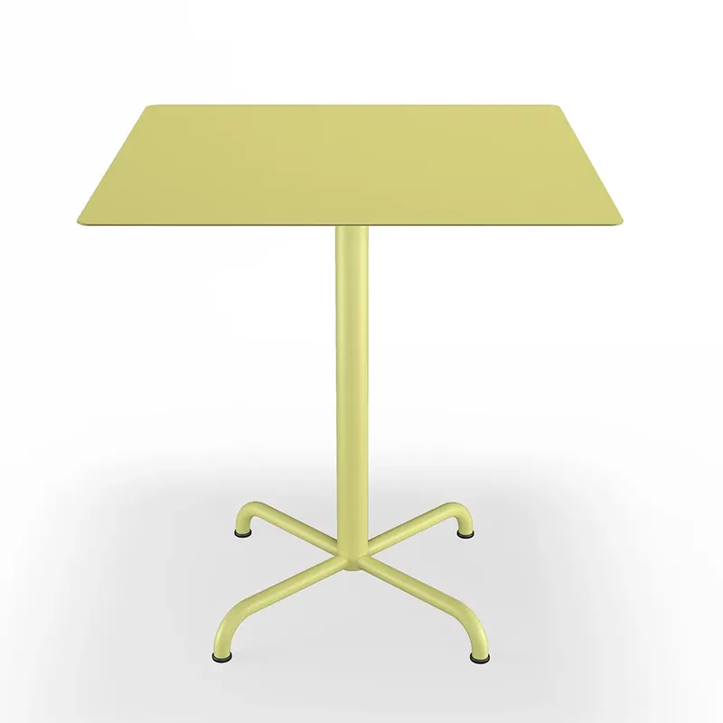 Pico Café table, 70x70 cm, 4 star base Mono Lemon zest by Houe – product photo