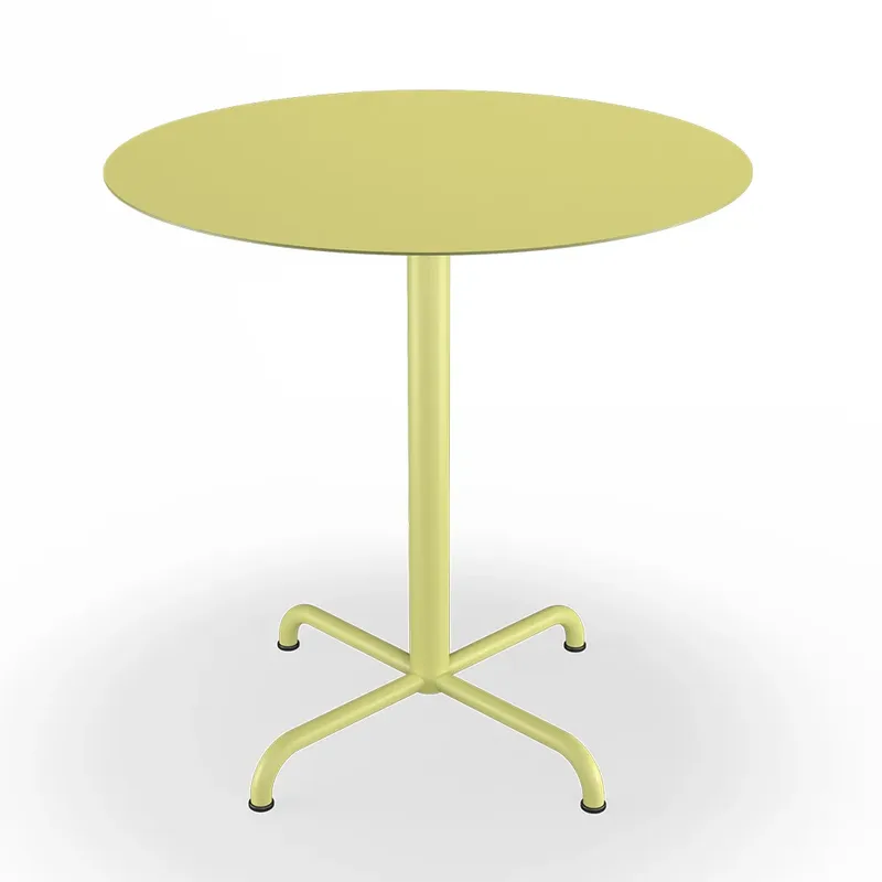 Pico Café table, Ø74 cm, 4 star base Mono Lemon zest by Houe – product photo