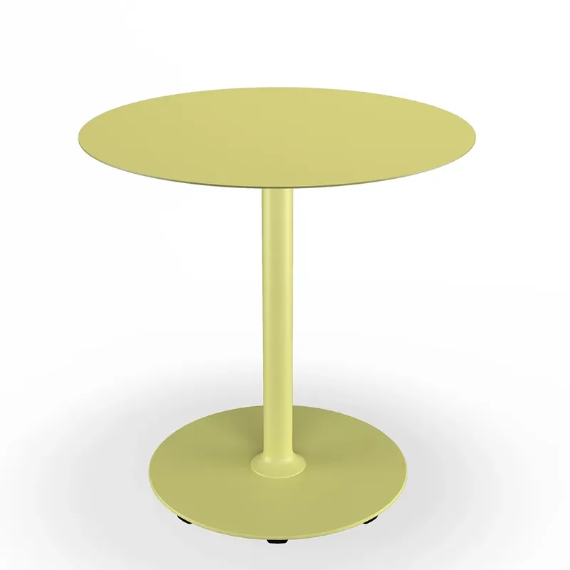 Pico Café table, Ø74 cm, round base Mono Lemon zest by Houe – product photo