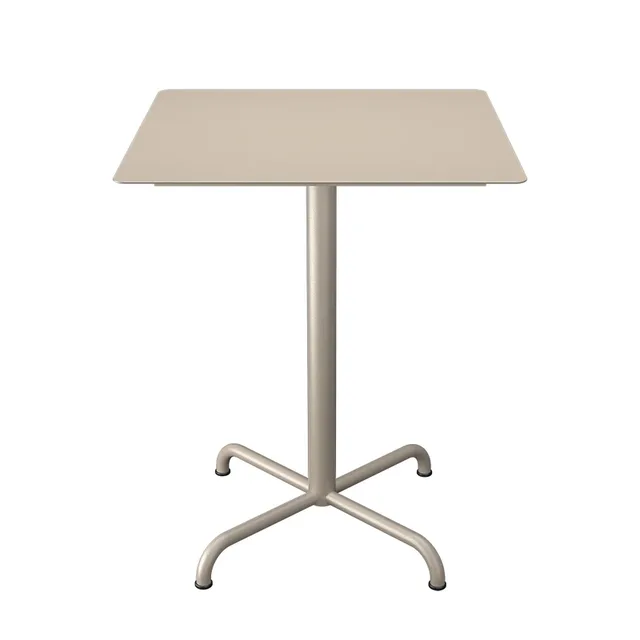 PICO Cafétisch 60x60 cm, Gestell 4 Beine Beige
