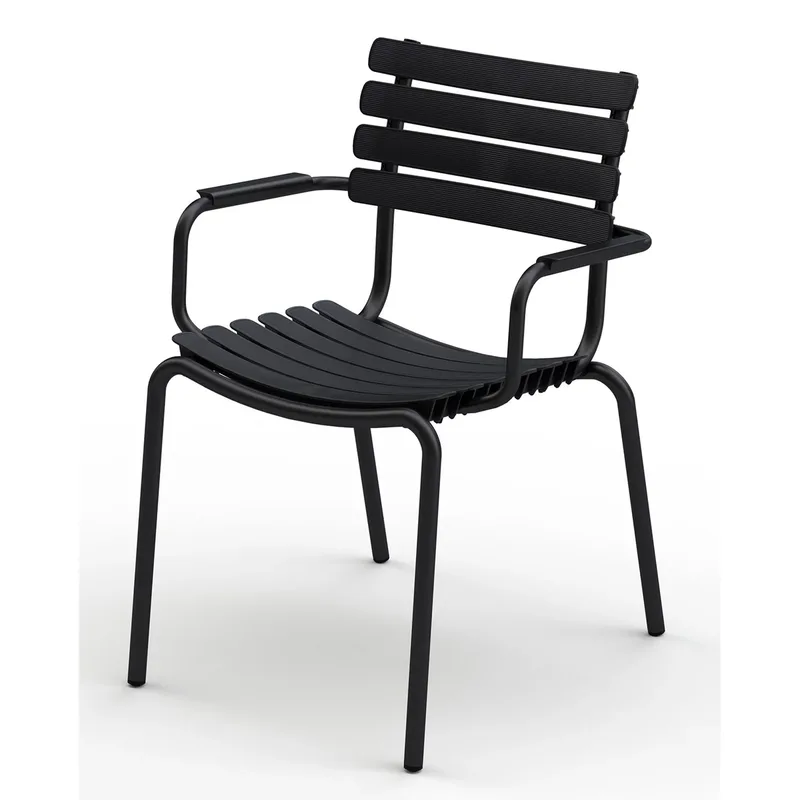 ReCLIPS Dining Chair Schwarz/Schwarz Aluminium by Houe – product photo