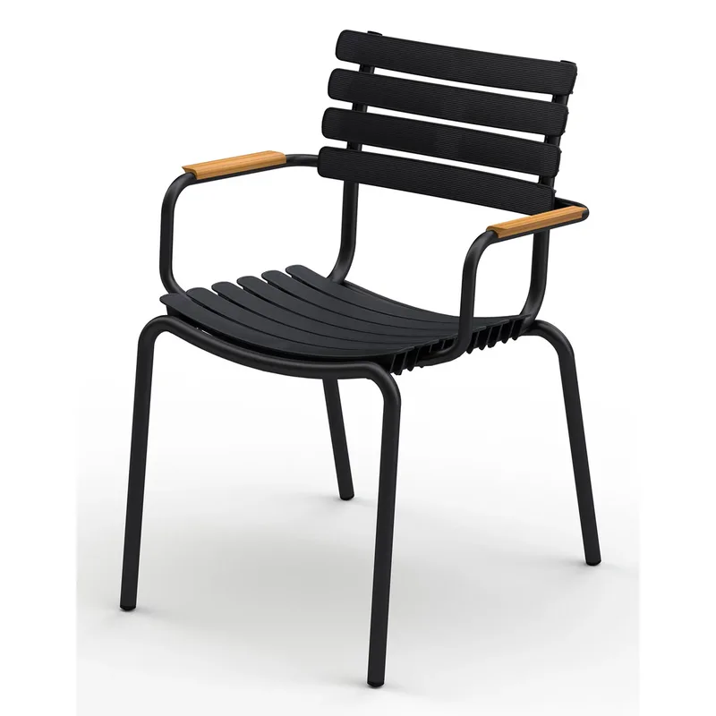 ReCLIPS Dining Chair Schwarz/Schwarz Aluminium Bambus von Houe – Produktfoto