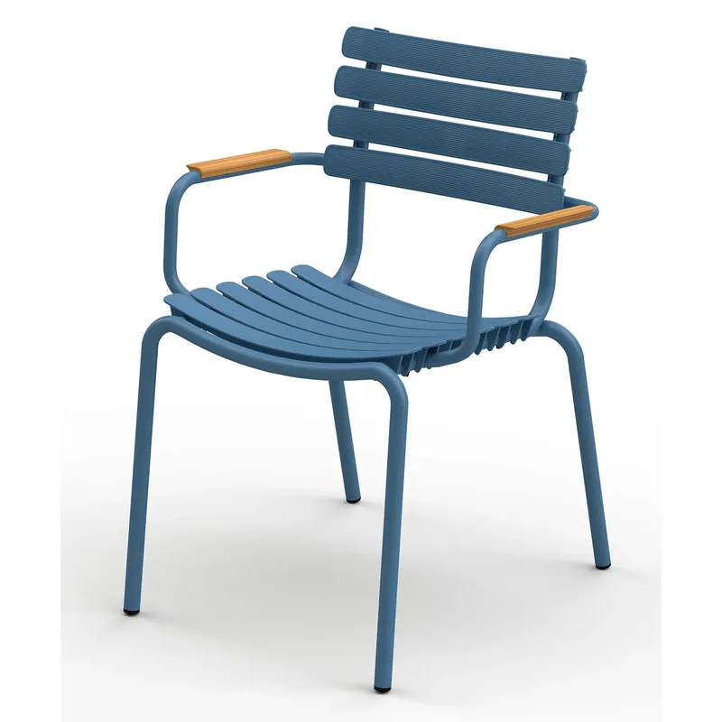 ReCLIPS Esszimmerstuhl Blau/Blau Aluminium Bambus von Houe – Produktfoto