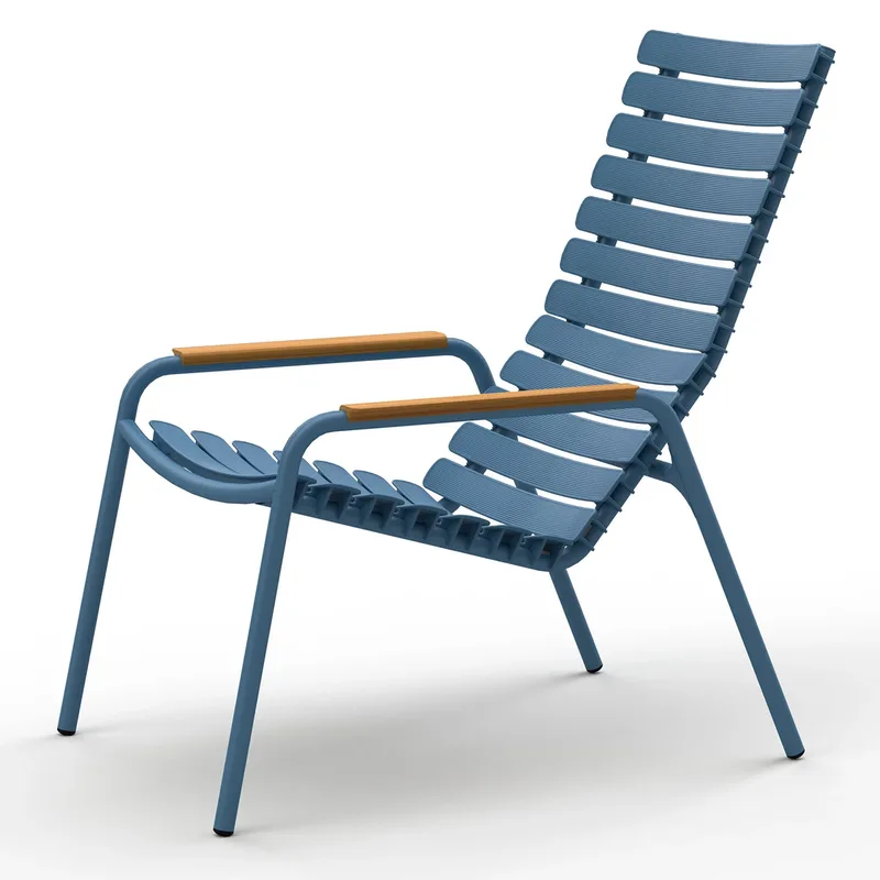 Reclips Loungesessel blau aluminium bamboo by Houe – product photo