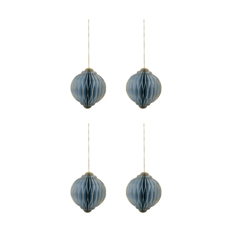 Alsta Weihnachtshänger 4er Pack Hellblau, Ø10 cm by House Doctor – product photo