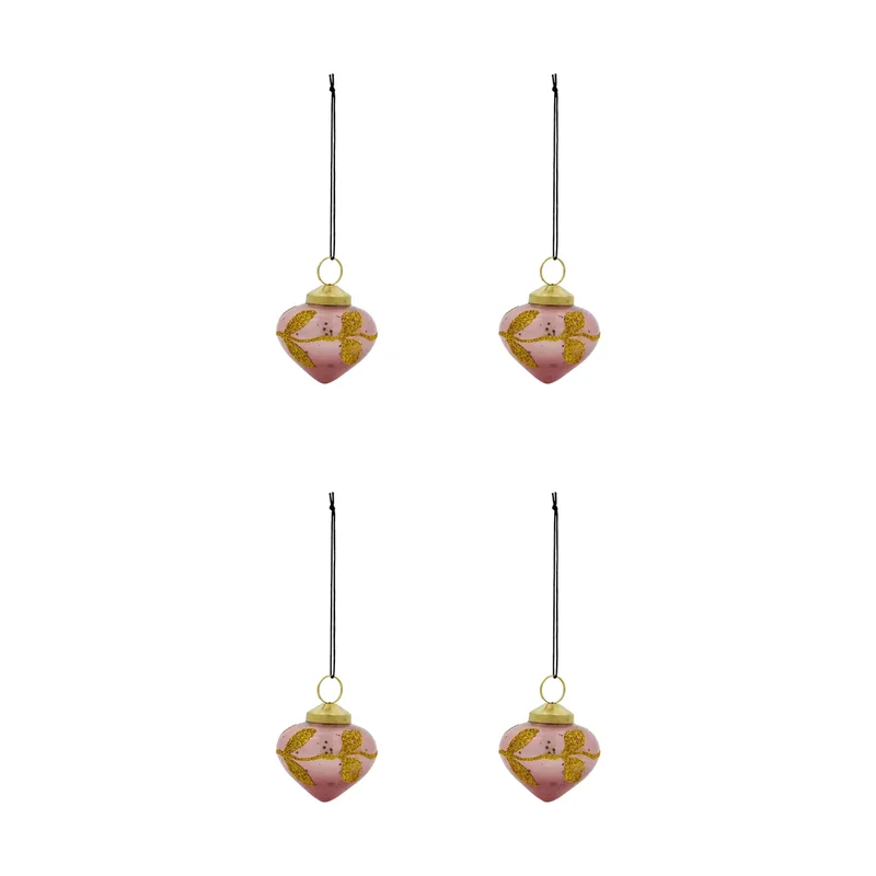 Amore Weihnachtsanhänger 4er Pack Rosa by House Doctor – product photo