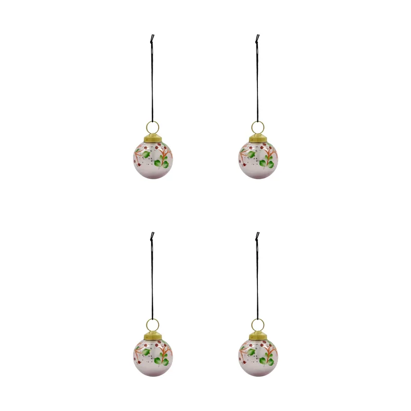 Antico Christbaumkugel 4er Pack Rosa by House Doctor – product photo