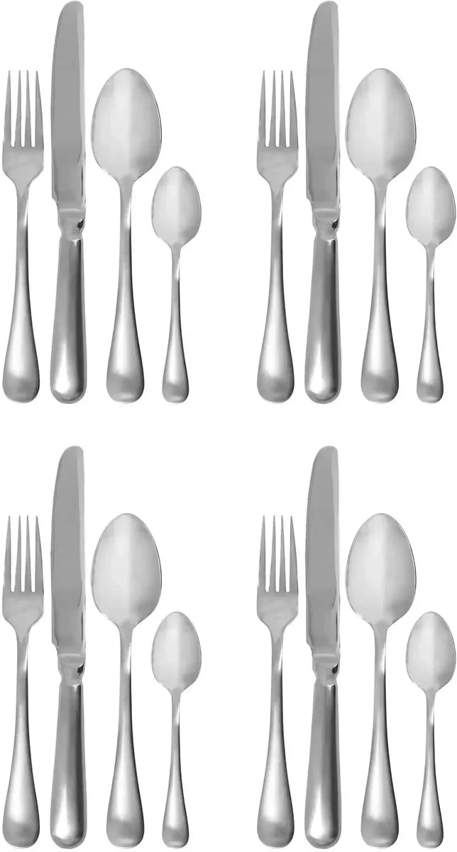 Bestekset Brush zilver - 16 delig by House Doctor in [gid://shopify/Metaobject/307231981903] – product photo