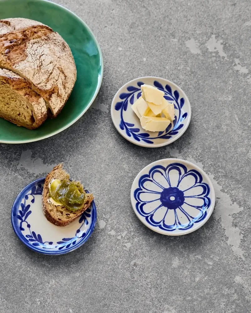 Bordjes Diva Blauw 13cm - 3 stuks by House Doctor in [gid://shopify/Metaobject/296204665167,gid://shopify/Metaobject/303390916943] – product photo