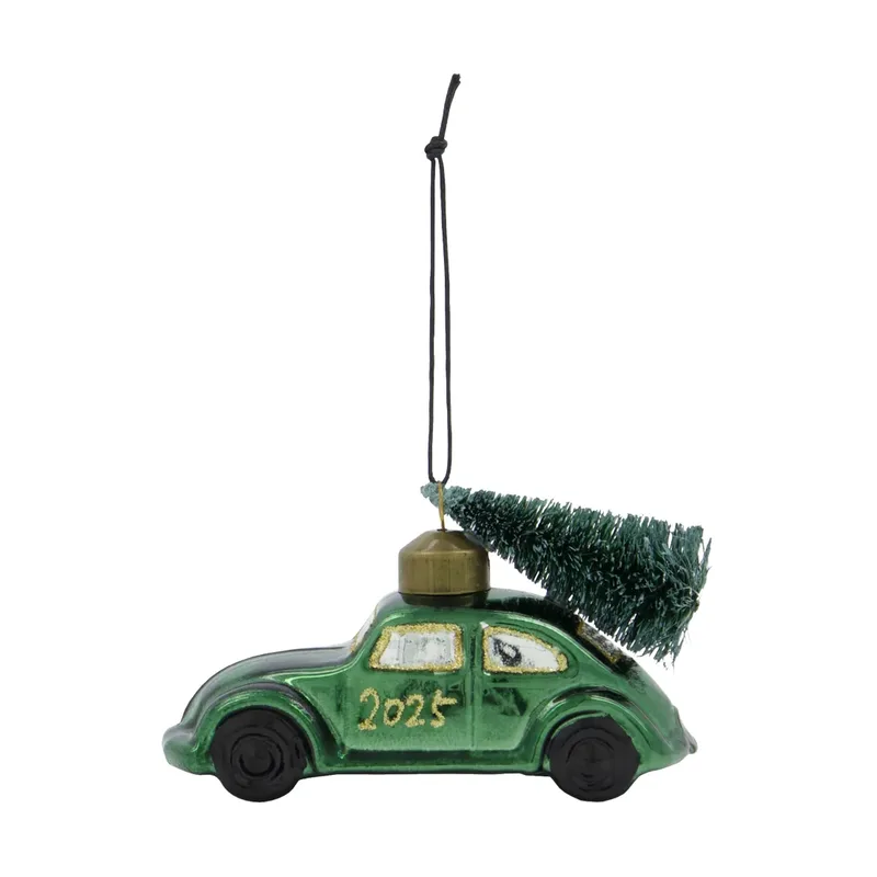 Car Weihnachtsschmuck Grün-gold de House Doctor – photo du produit