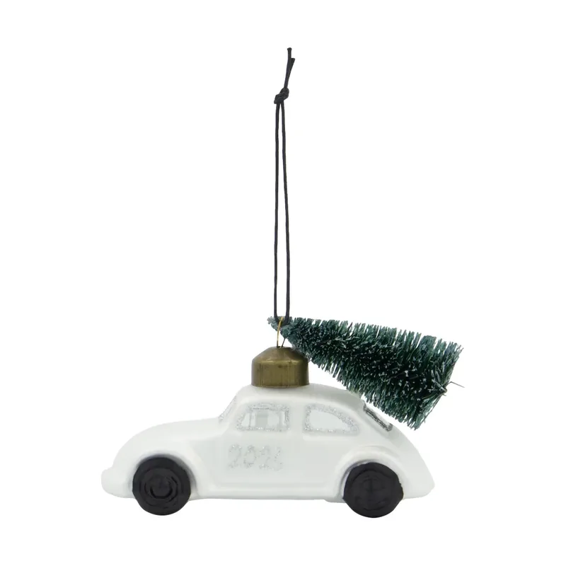 Car Weihnachtsschmuck Weiß-silber de House Doctor – photo du produit