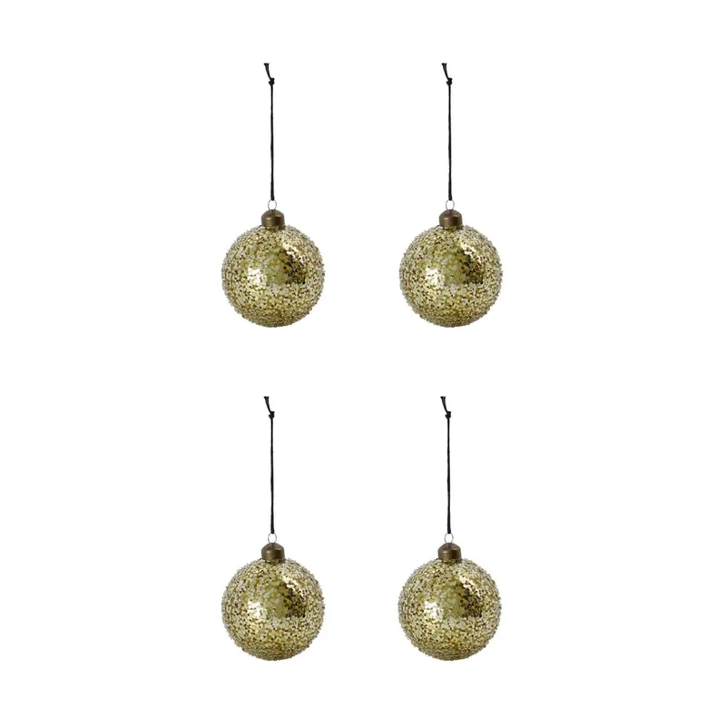 Chosen Weihnachtskugel Ø8 cm 4er-Pack Gold de House Doctor – photo du produit