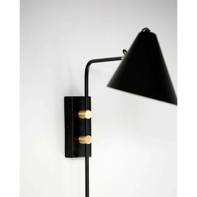 Club Wandlamp 22cm Zwart - House Doctor - Woonkamer - Metaal by House Doctor – product photo