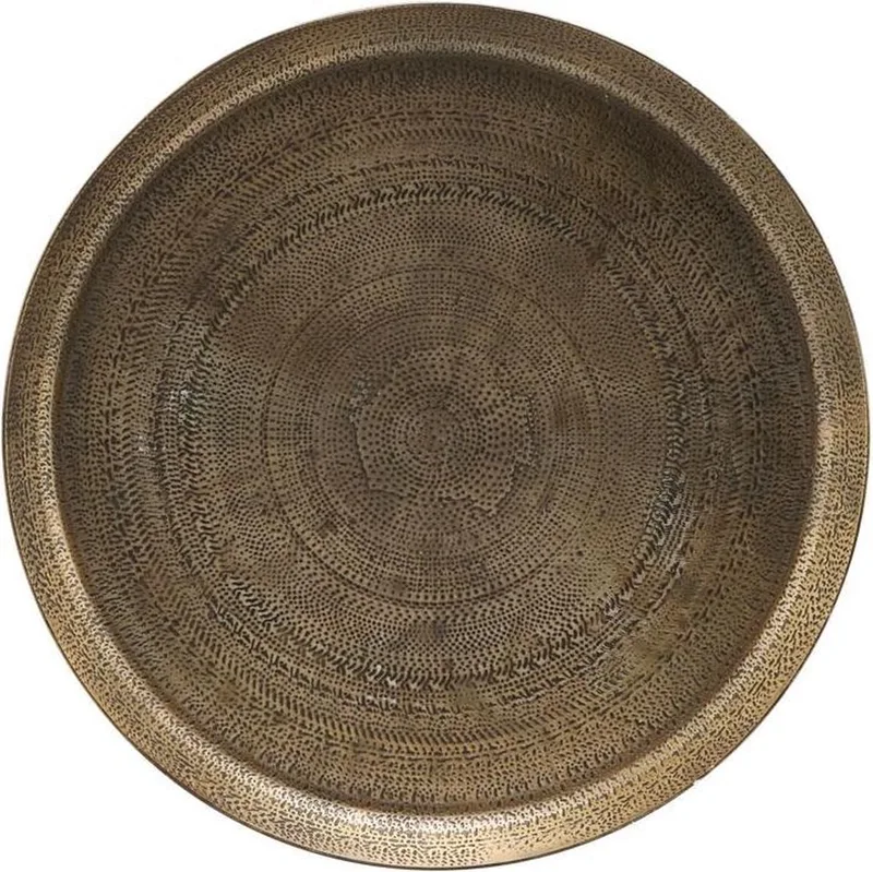 Decoratief dienblad Jhansi – antiek messing – Ø29 cm by House Doctor in [gid://shopify/Metaobject/307221758287] – product photo