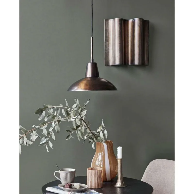 Desk hanglamp, bruin, Ø 31 cm, stekker, E27 - House Doctor - Eetkamer - Metaal von House Doctor – Produktfoto