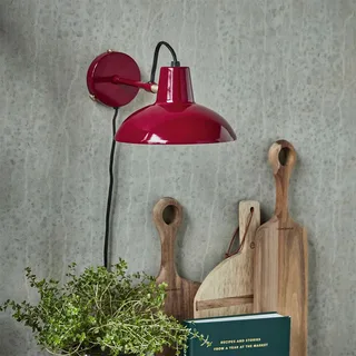 Desk wandlamp, rood, uitval 30 cm, stekker by House Doctor – product photo 3 of 4
