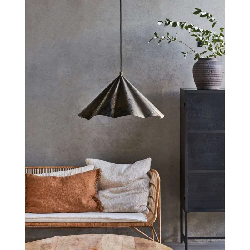 Flola hanglamp bruin Ø50cm, metaal, stekker - House Doctor - Eetkamer von House Doctor – Produktfoto
