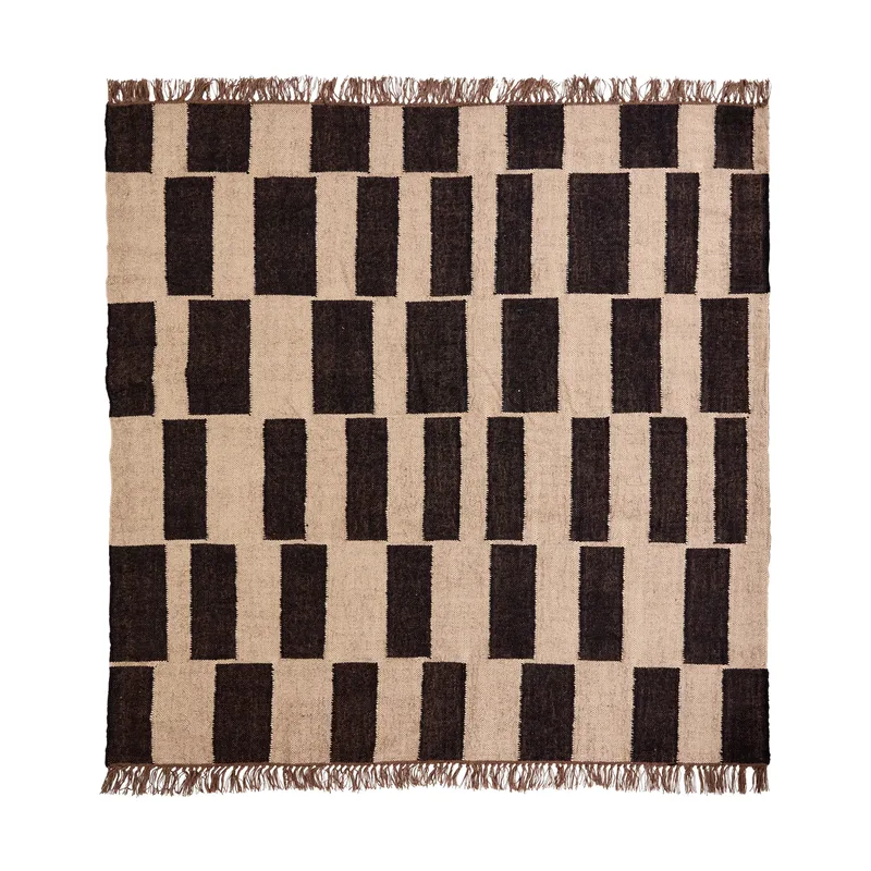 Graph Teppich Schwarz-natur, 180x180 cm by House Doctor – product photo