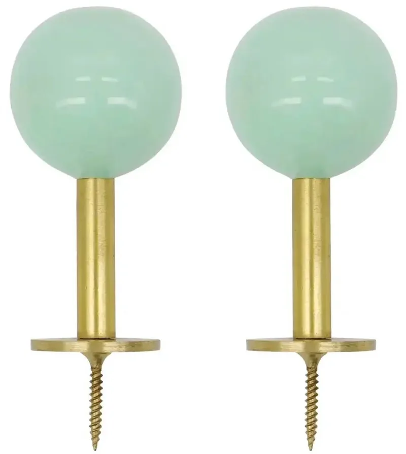 Haak Ball 5cm - 2 stuks van House Doctor in Aqua – productfoto