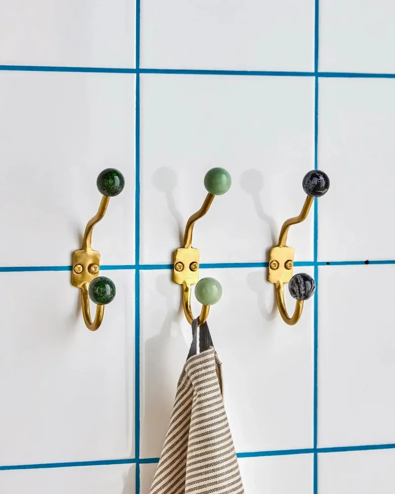 Haak Ball Aqua 13cm - 2 stuks by House Doctor in [gid://shopify/Metaobject/303390884175,gid://shopify/Metaobject/303100625231] – product photo