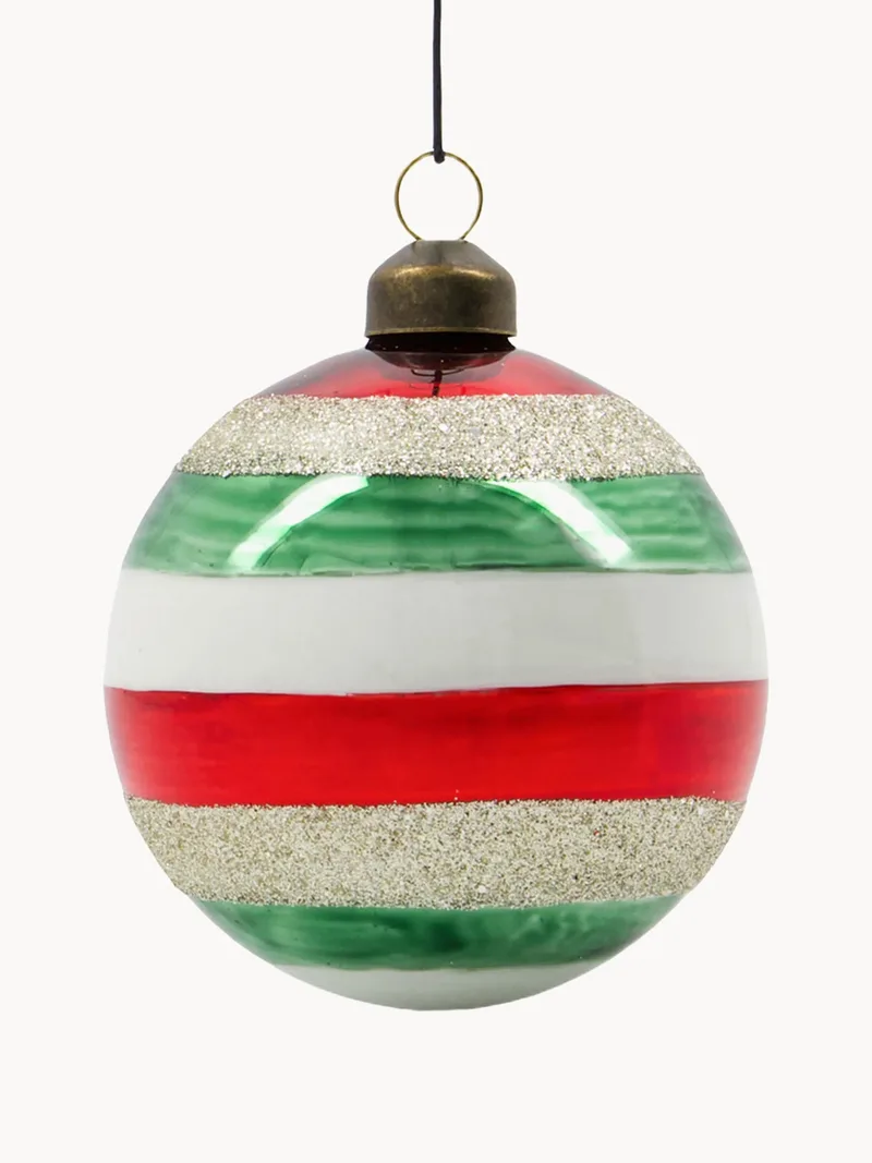 Handgemaakte kerstballen Happ, 4-delig von House Doctor – Produktfoto