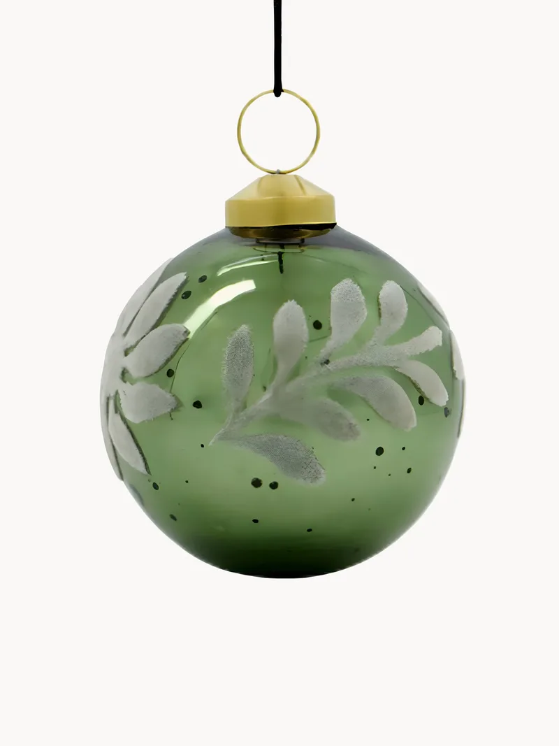Handgemaakte kerstballen Luto, 4-delig van House Doctor – productfoto