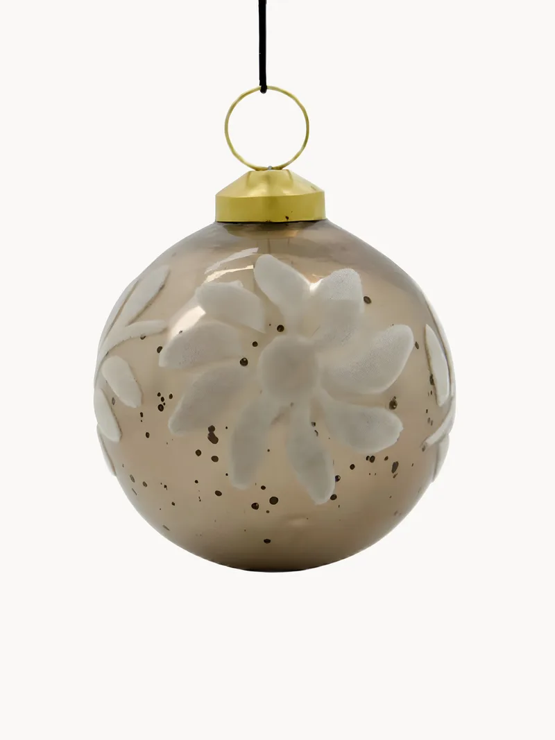 Handgemaakte kerstballen Luto, 4-delig van House Doctor – productfoto