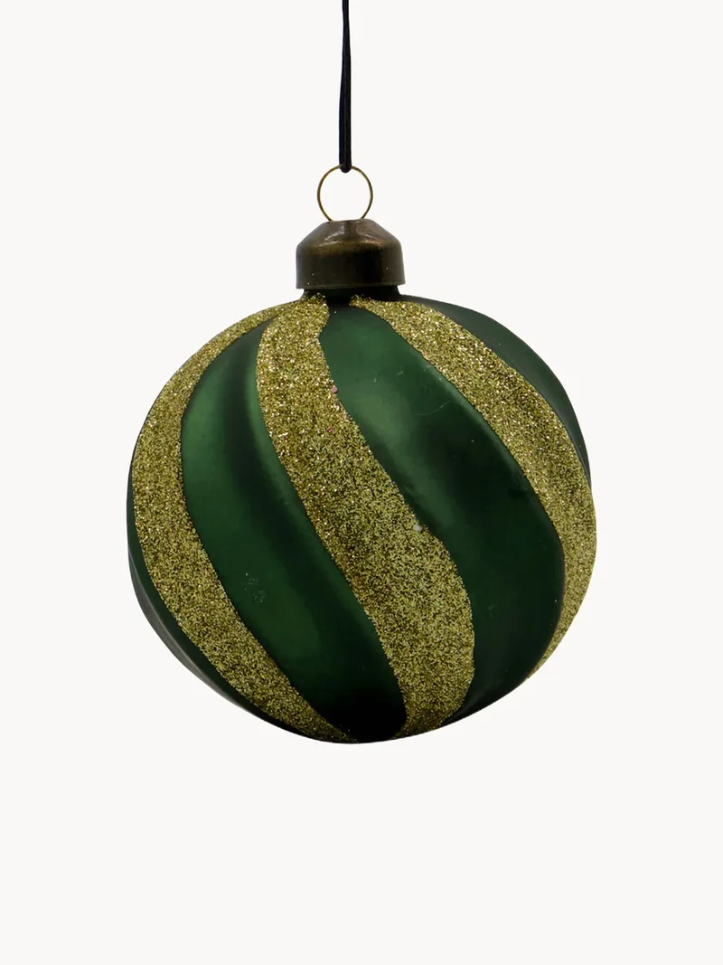Handgemaakte kerstballen Swirl, 4-delig de House Doctor – photo du produit