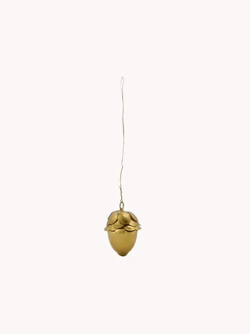 Handgemaakte kerstornamenten Acorn, 4-delig van House Doctor – productfoto