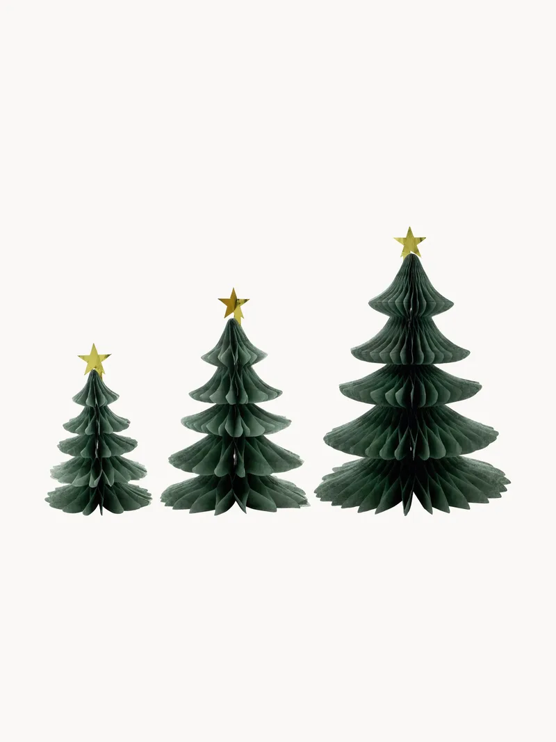 Handgemaakte kerstornamenten Tree, 3-delig de House Doctor – photo du produit