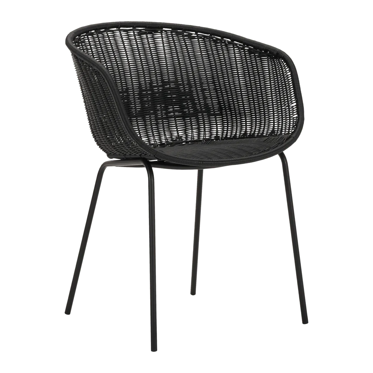Hapur armstoel, zwart - 210940401 van House Doctor – productfoto