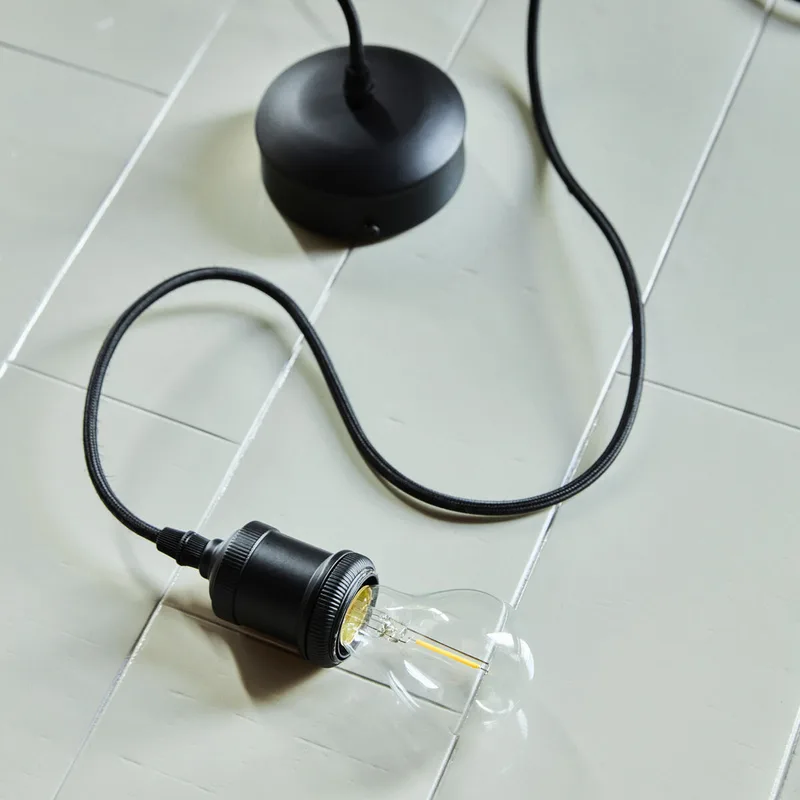 HDFly hanglamp, zwart, E27, snoer 300 cm - House Doctor - Woonkamer - Kunststof - 1 lamp by House Doctor – product photo