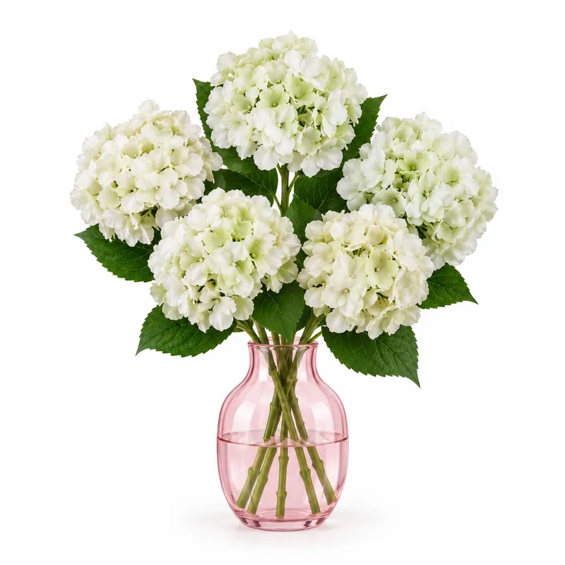 HDHydrangea Hortensia kunstbloem kunstboeket – 5 stuks van House Doctor in Wit – productfoto
