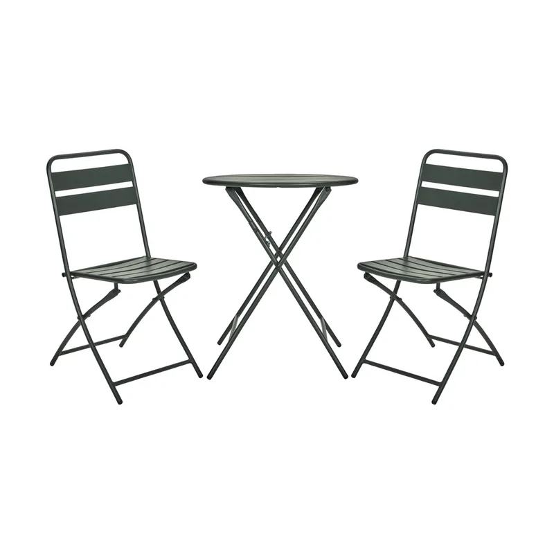 Helo-Café-Set mit 2 Stühlen Grün by House Doctor – product photo