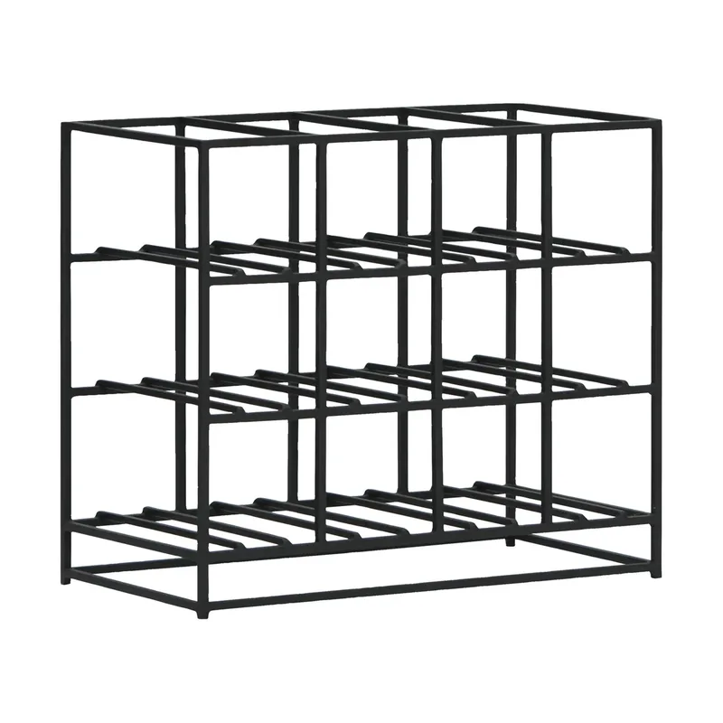 House Doctor Weinregal 12-Flaschen 41x35 cm Schwarz van House Doctor – productfoto