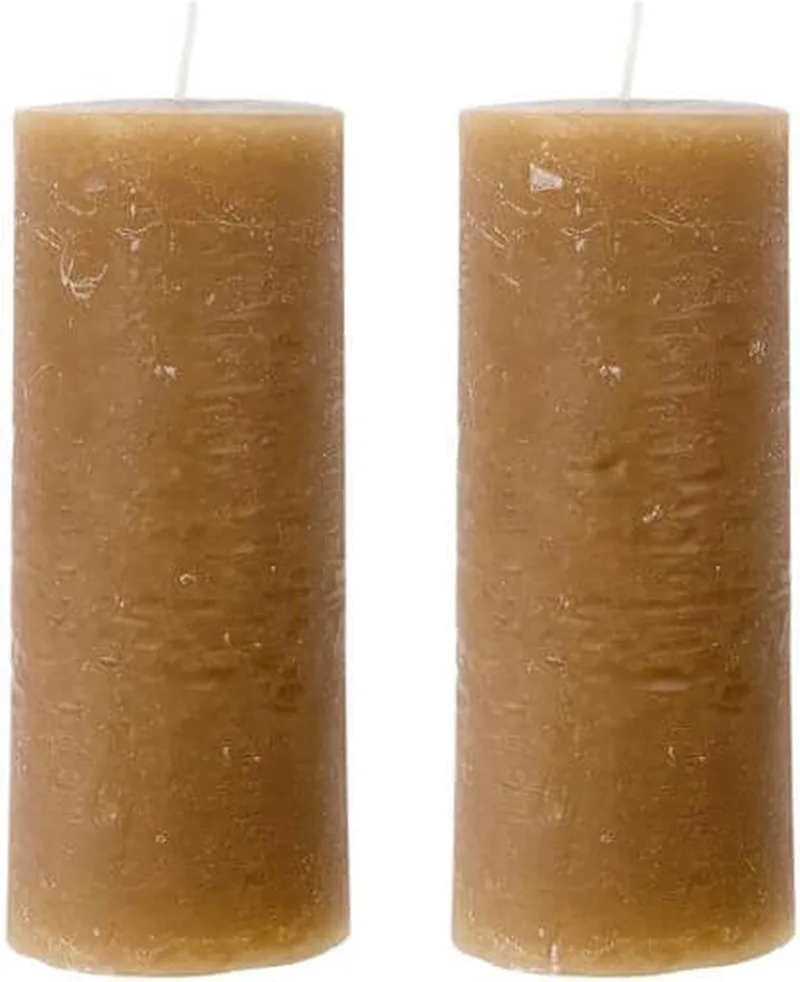 Kaars Rustic 15cm - 2 stuks by House Doctor in Camel – product photo