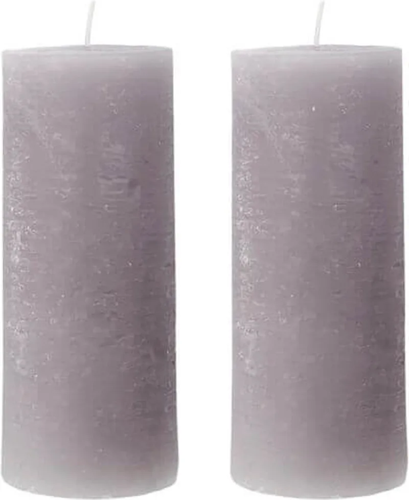 Kaars Rustic grijs 15cm - 2 stuks de House Doctor en [gid://shopify/Metaobject/301319979343] – photo du produit