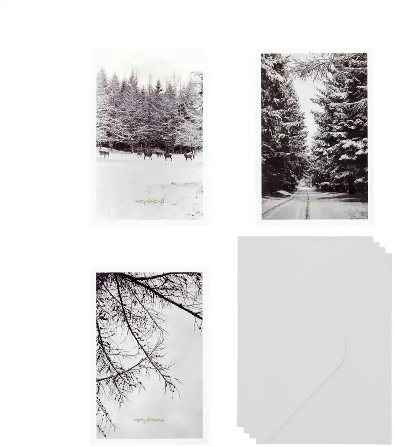 Kerstkaarten Winter met envelop - 6 kaarten van House Doctor in [gid://shopify/Metaobject/296204665167,gid://shopify/Metaobject/303110226255] – productfoto