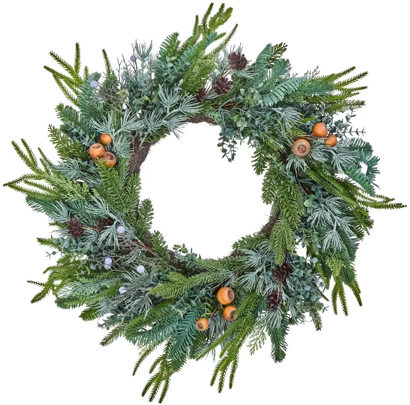 Kunstkrans Deco groen – Ø 68 cm by House Doctor in [gid://shopify/Metaobject/303100625231] – product photo
