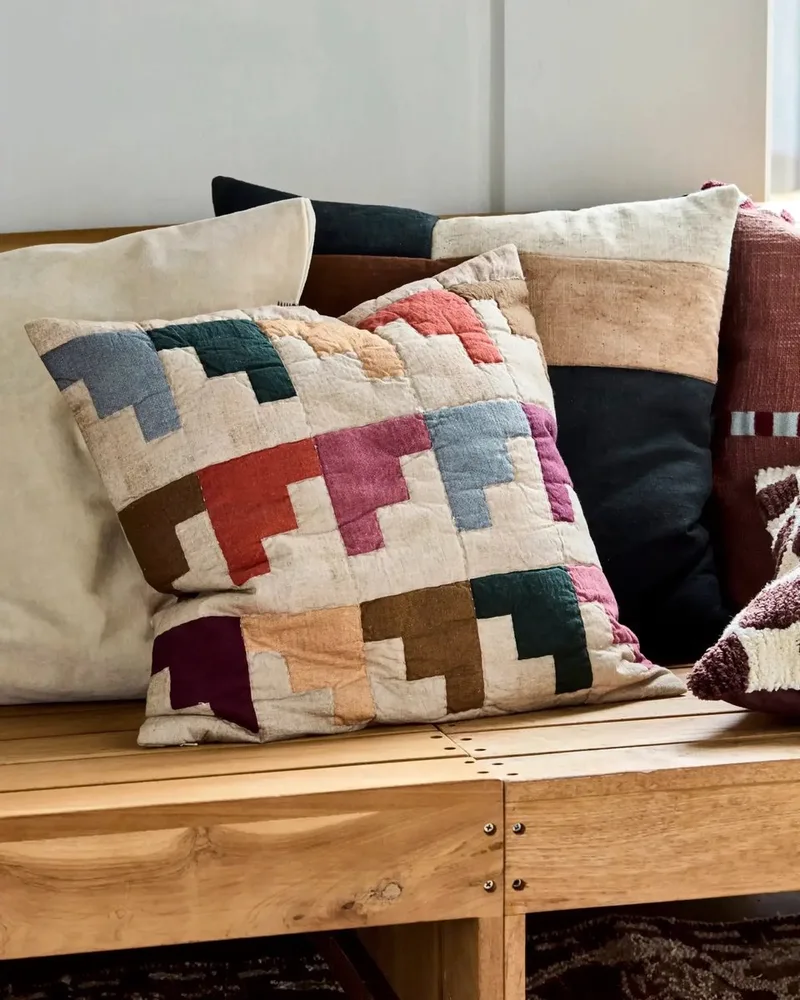 Kussenhoes Block Multi 50x50cm by House Doctor in [gid://shopify/Metaobject/307234832719] – product photo