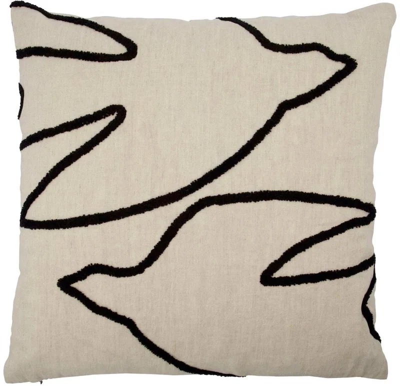 Kussenhoes Fly zwart 50x50cm by House Doctor in [gid://shopify/Metaobject/296204665167,gid://shopify/Metaobject/303110226255] – product photo