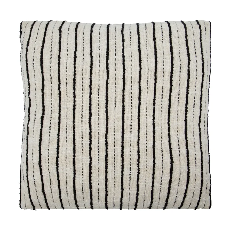 Lines Kissenbezug 50x50 cm Schwarz-off-white från House Doctor – produktbild