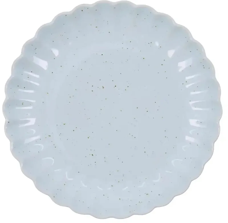 Lunch- en taartbord Scallop lichtblauw – Ø 20 cm de House Doctor en [gid://shopify/Metaobject/303390916943] – photo du produit