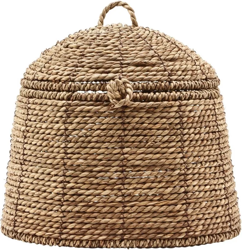 Mand met deksel, Rama, Natuur (25 centimeter x 20 centimeter x 19 centimeter) by House Doctor in [gid://shopify/Metaobject/307221758287] – product photo